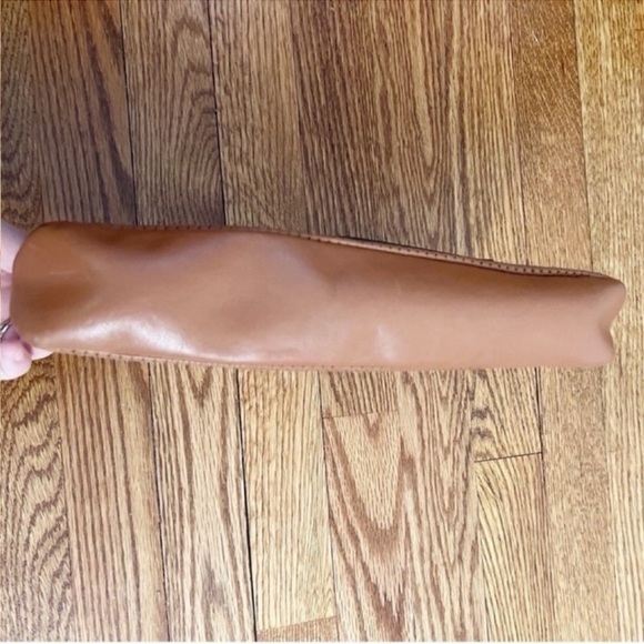 Rebecca Minkoff Perforated Leather Clutch Cognac Brown Magnetic Closure Purse - Picture 11 of 11